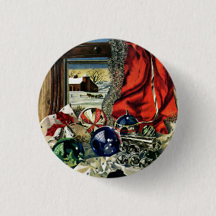 Christmas Ornaments 1 Inch Round Button