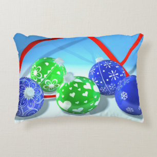 Christmas ornaments accent pillow