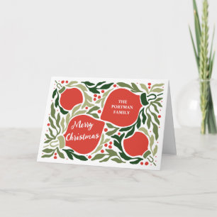 Christmas Ornaments and Foliage Holiday Photo  Card