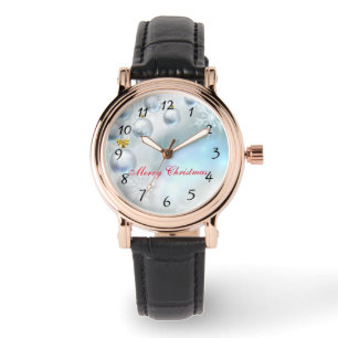 christmas ornaments and snowflakes watch