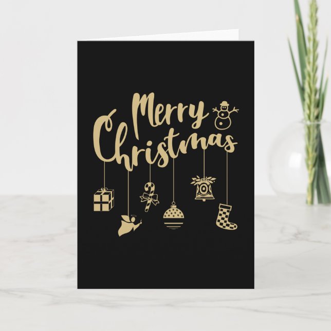 Christmas Ornaments Decoration Merry Christmas Card (Front)