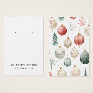 Christmas Ornaments Earring Display Card