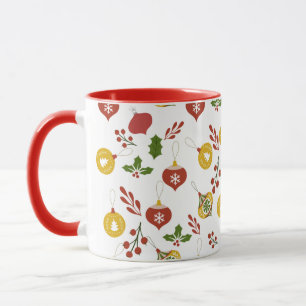 Christmas Ornaments Festive Greenery  Mug