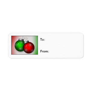 Christmas Ornaments Gift Tag Stickers