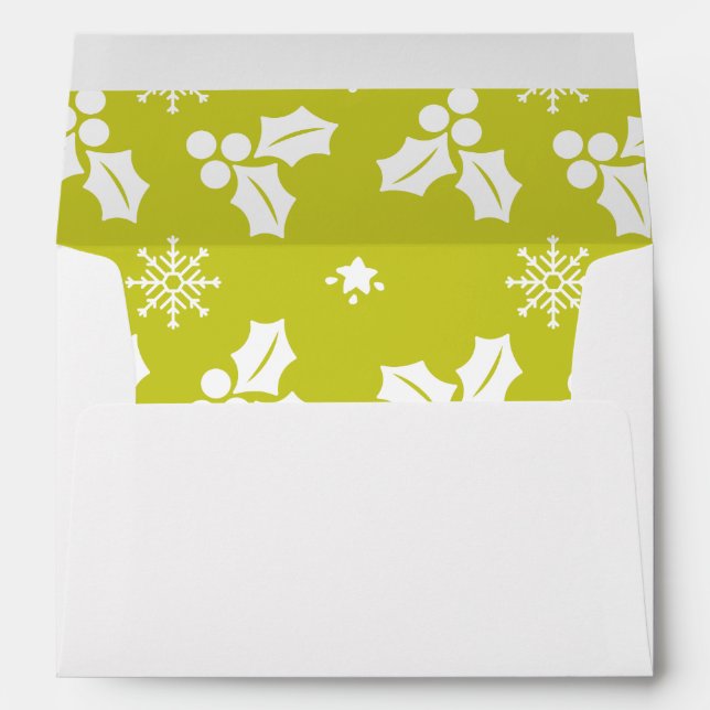 Christmas Ornaments Green Envelope (Back (Bottom))