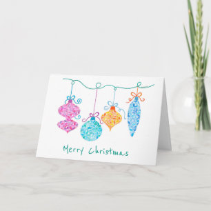 Christmas Ornaments Greeting Card