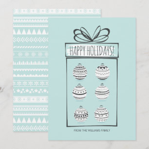 Christmas Ornaments Holiday Card