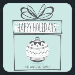 Christmas Ornaments Holiday Stickers<br><div class="desc">Personalize the custom text above. You can find additional coordinating items in our "Christmas Ornaments Collection".</div>