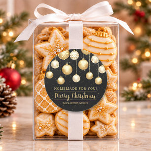 Christmas Ornaments Homemade Goods Holiday Baking Classic Round Sticker