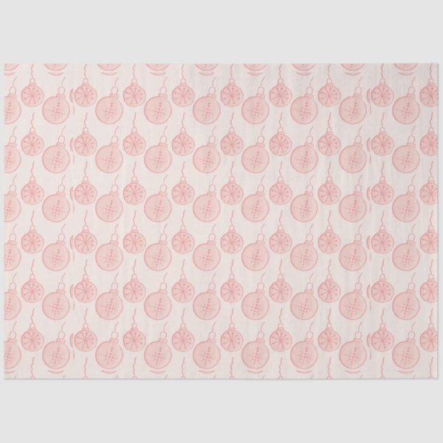 Christmas Ornaments Light Orange Christmas Tissue Paper (Front)
