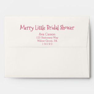 Christmas Ornaments Merry Little Bridal Shower Envelope