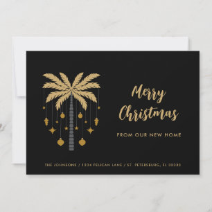 Christmas Ornaments on Palm Tree New Home    Announcement