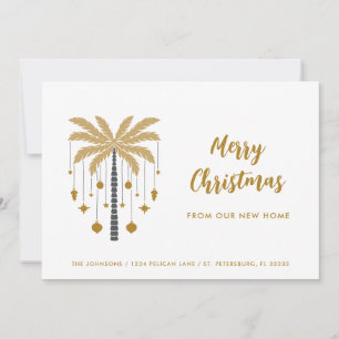 Christmas Ornaments on Palm Tree New Home    Announcement