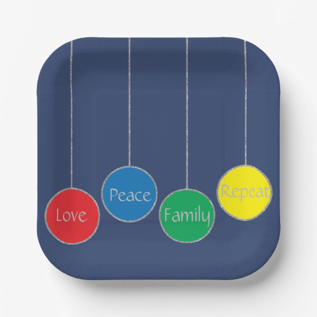 Christmas Ornaments Paper Plate (Front)