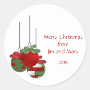 Christmas Ornaments Personalized Christmas Sticker