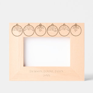 CHRISTMAS ORNAMENTS PERSONALIZED  PICTURE ETCHED FRAMES