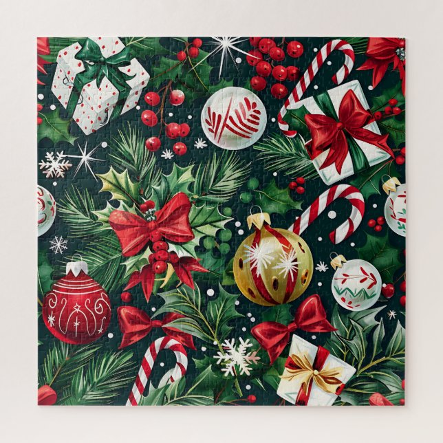 Christmas Ornaments Puzzle (Vertical)