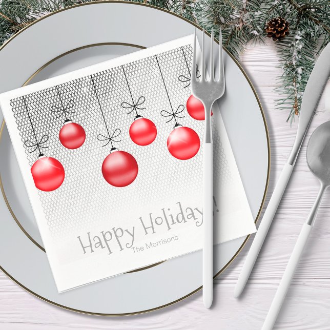 Christmas Ornaments Red ID251  Napkin (Creator Uploaded)