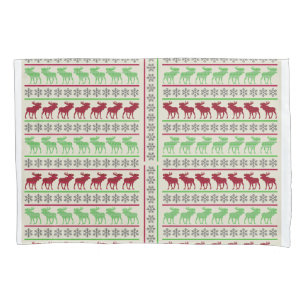 CHRISTMAS ORNAMENTS REINDEER  PILLOWCASE
