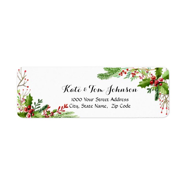 Christmas Ornaments Return Address Label (Front)