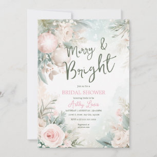 Christmas ornaments, Snowflake bridal shower Invitation