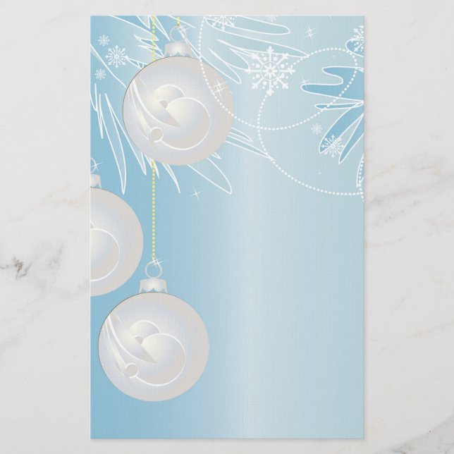 Christmas Ornaments Stationery (Front)