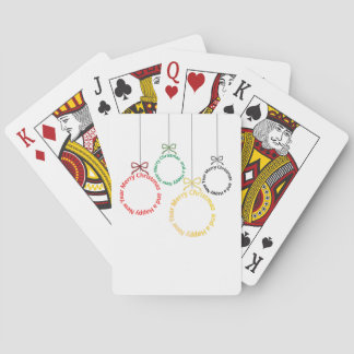 Christmas Ornaments Text Design Playing Cards
