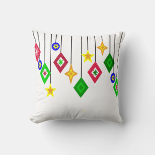 Christmas Ornaments Throw Pillow