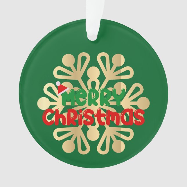 Christmas, ornaments with snowflake 02  (Front)