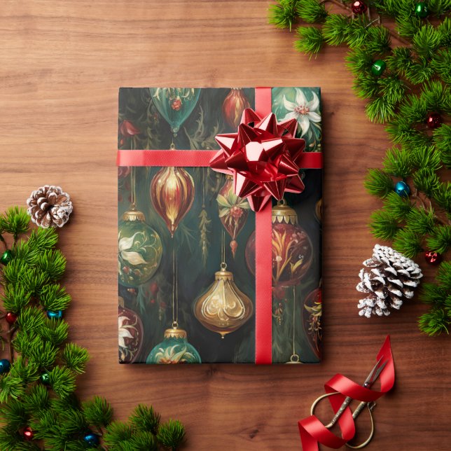 Christmas Ornaments Wrapping Paper (Holiday Gift)