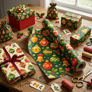 Christmas Ornaments Wrapping Paper