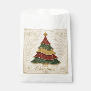 Christmas Ornate Gold Enamel Tree Favour Bag