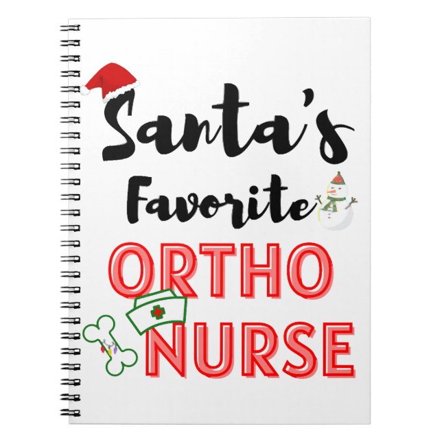 Christmas Orthopedic Nurse Notebook (Front)