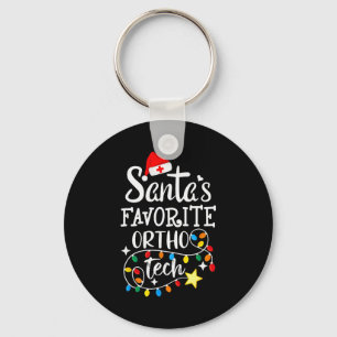 Christmas Orthopedic Technician Santa's Favorite O Keychain