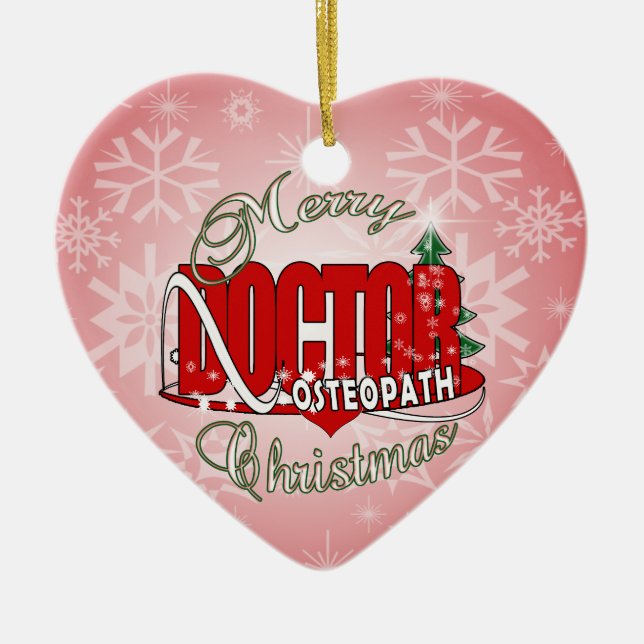 CHRISTMAS OSTEOPATH DOCTOR CERAMIC ORNAMENT (Front)
