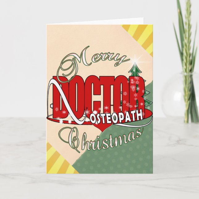 CHRISTMAS OSTEOPATH DOCTOR HOLIDAY CARD (Front)