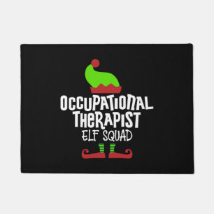 Christmas OT elf Occupational therapist Doormat
