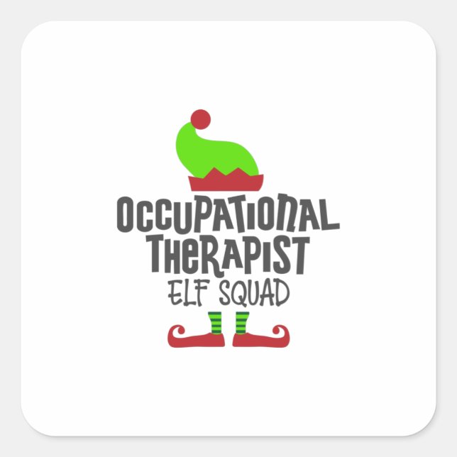 Christmas OT elf Occupational therapist Square Sticker (Front)