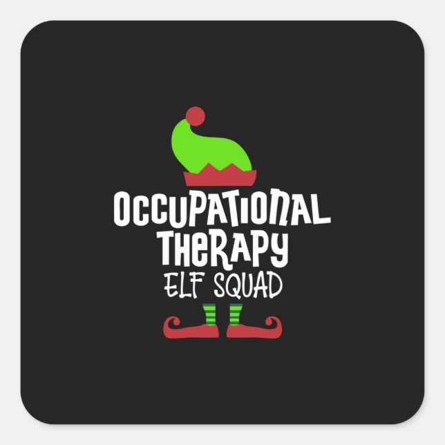 Christmas OT elf Occupational therapy Square Sticker (Front)