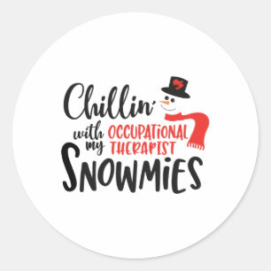 Christmas OT Occupational therapist Classic Round Sticker