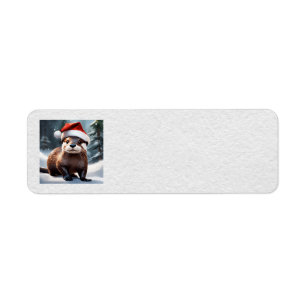 Christmas Otter Address Labels