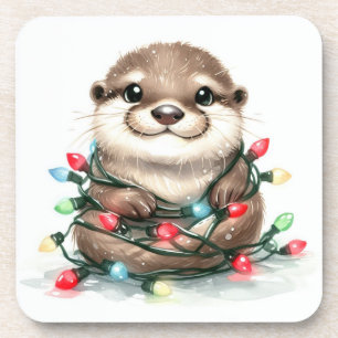 Christmas Otter Coaster