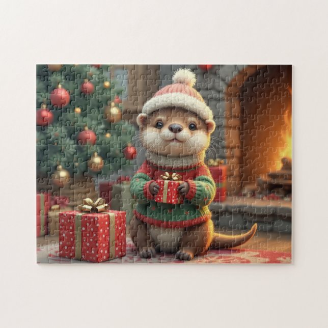 Christmas Otter Jigsaw Puzzle (Horizontal)