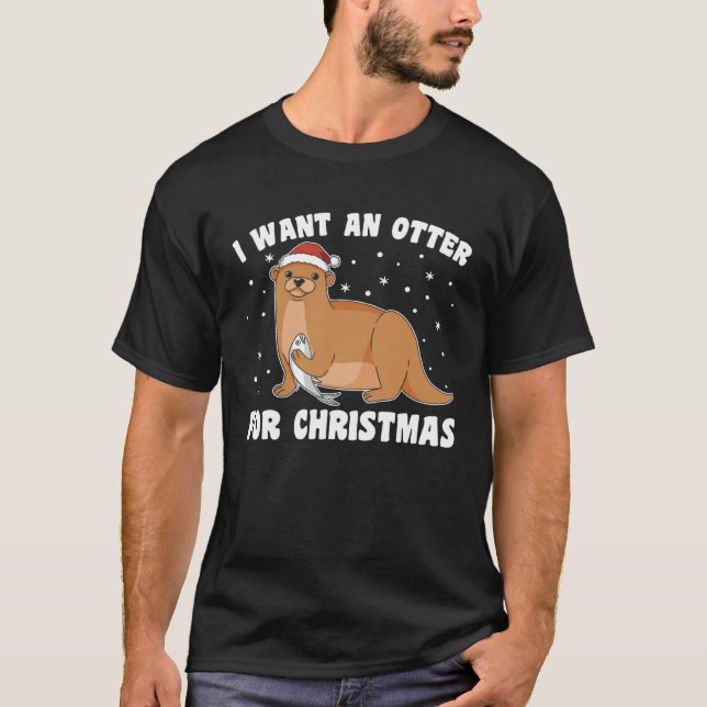 Christmas Otter Otter For All Christmas Otters T-Shirt (Front)