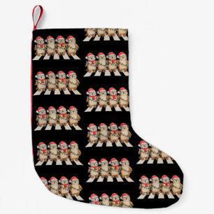 Christmas Otter Xmas Lights Santa Hat Holiday Small Christmas Stocking
