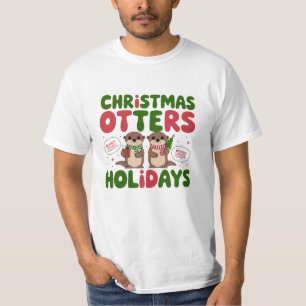 Christmas Otters Holiday T-Shirt