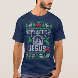 Christmas Outfit Happy Birthday Holiday Ugly T-Shirt