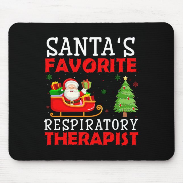 Christmas Outfits Santa's Favourite Respiratory Th Mouse Pad (Front)