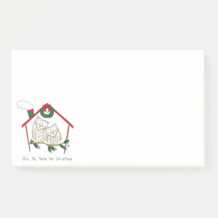 Christmas Owl Be Home Cute Post-it Notes