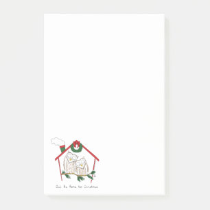 Christmas Owl Be Home Cute Post-it Notes